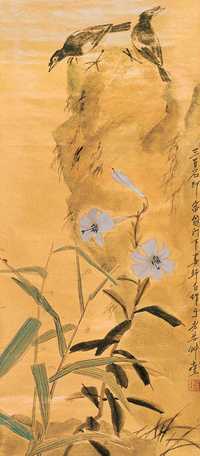 娄师白 花鸟 立轴